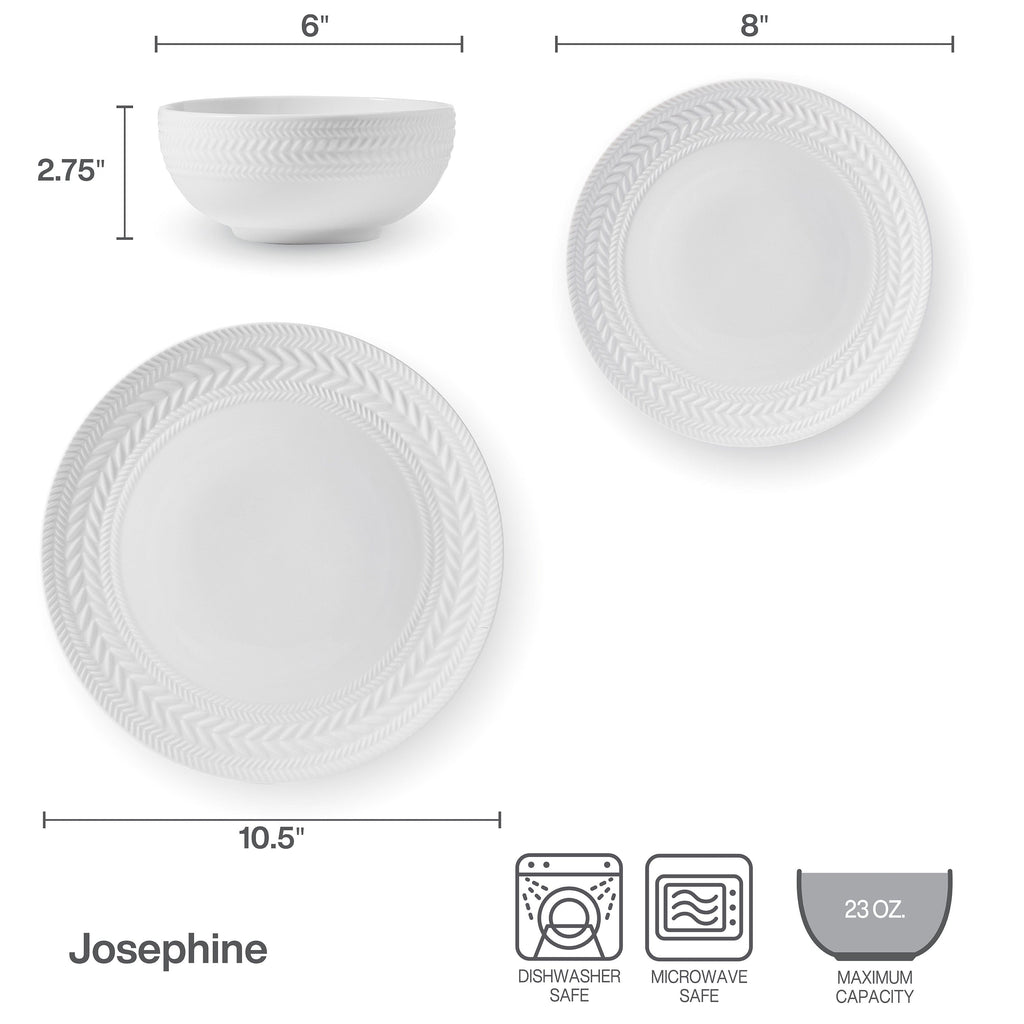 Josephine 24 Piece Dinnerware Set. Service for 8