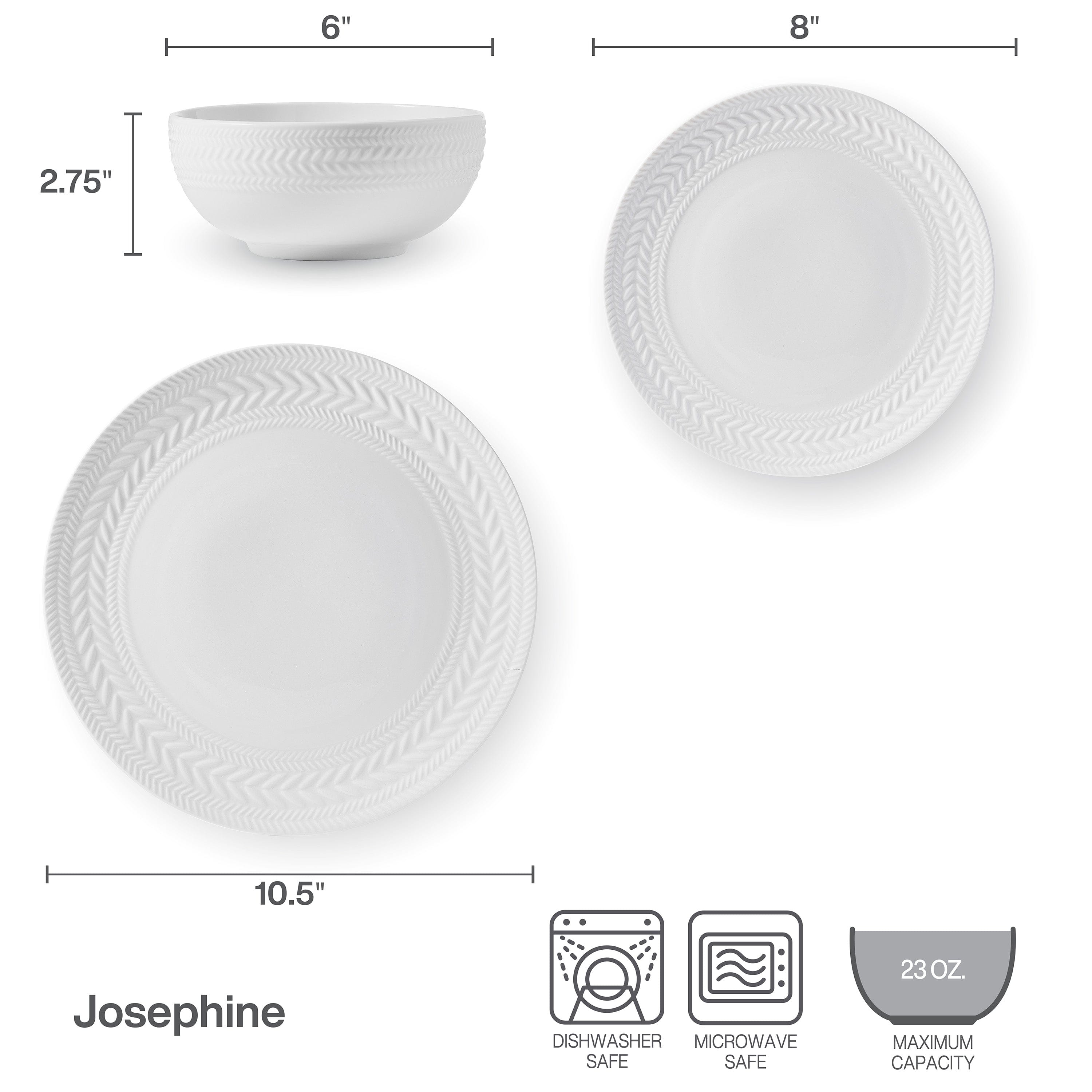 Josephine 24 Piece Dinnerware Set. Service for 8