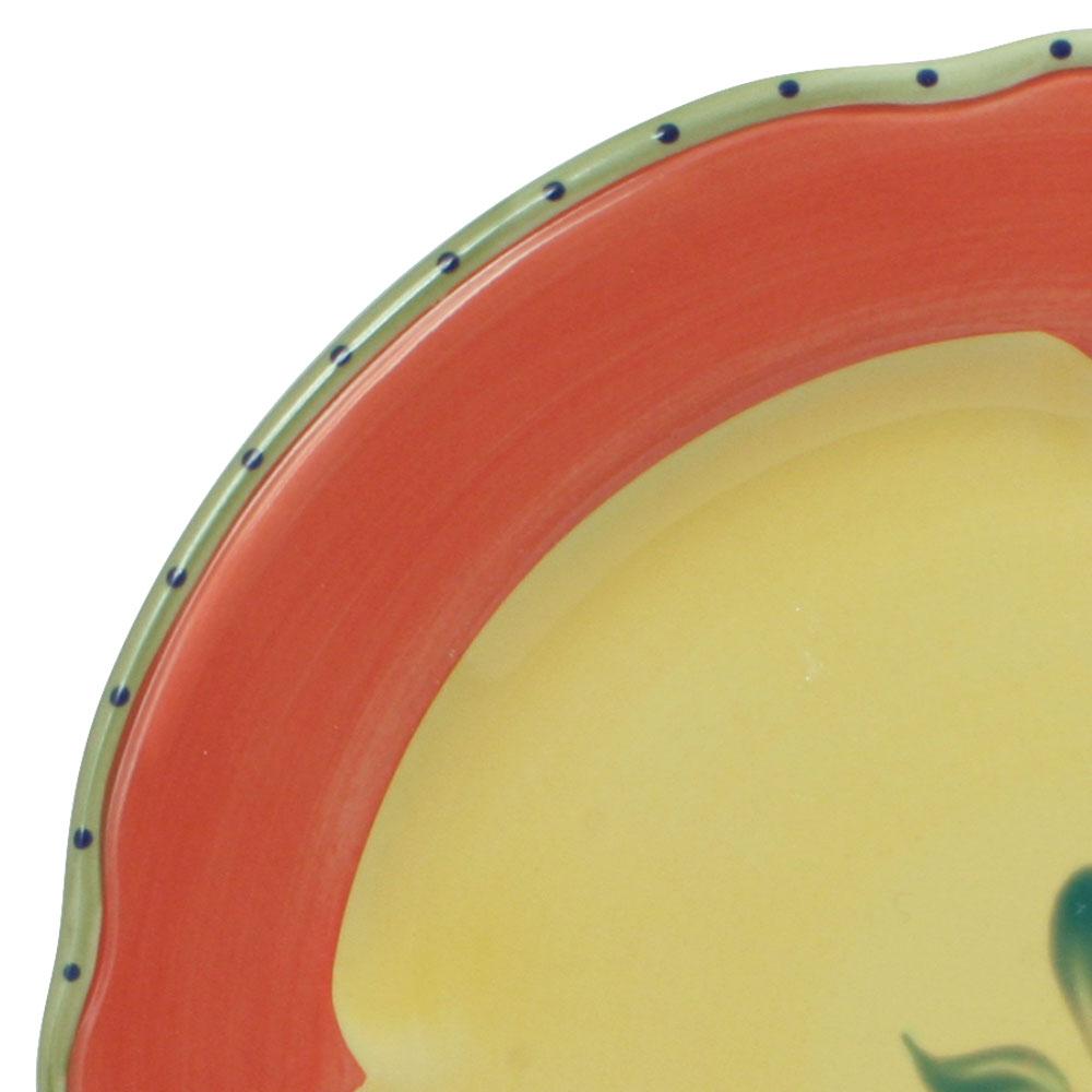 Pistoulet® Set of 4 Dinner Plates with Red Band