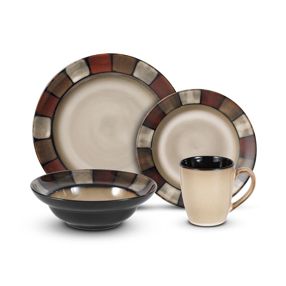 Taos 16 Piece Dinnerware Set. Service for 4