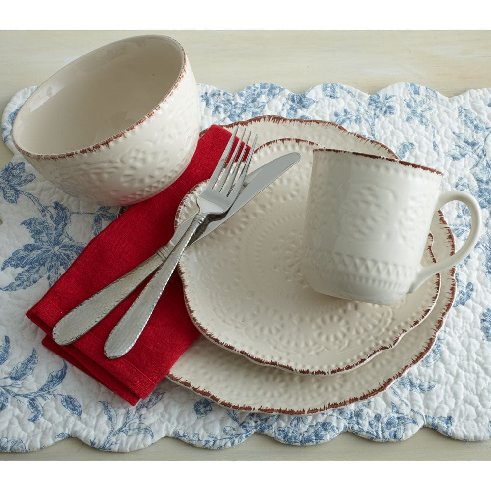 Chateau Cream 16 Piece Dinnerware Set. Service for 4