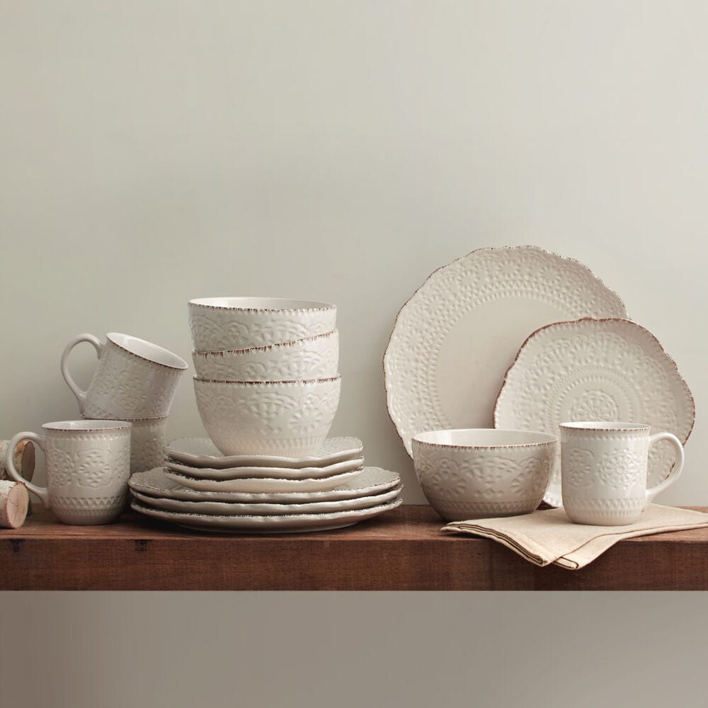 Chateau Cream 16 Piece Dinnerware Set. Service for 4