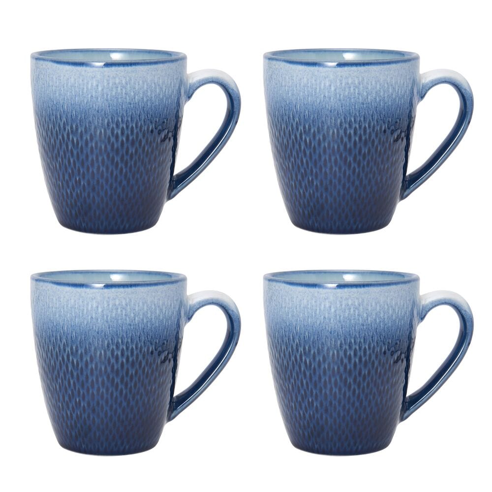 Eclipse Blue 16 Piece Dinnerware Set. Service for 4