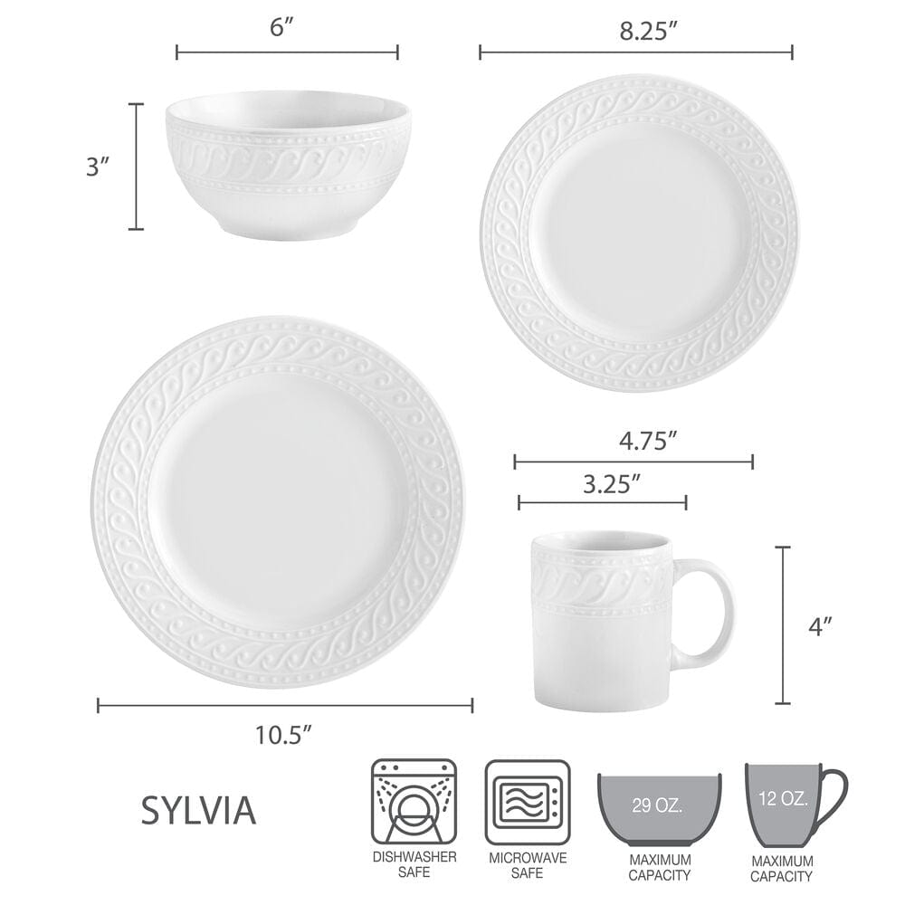 Sylvia 32 Piece Dinnerware Set. Service for 8