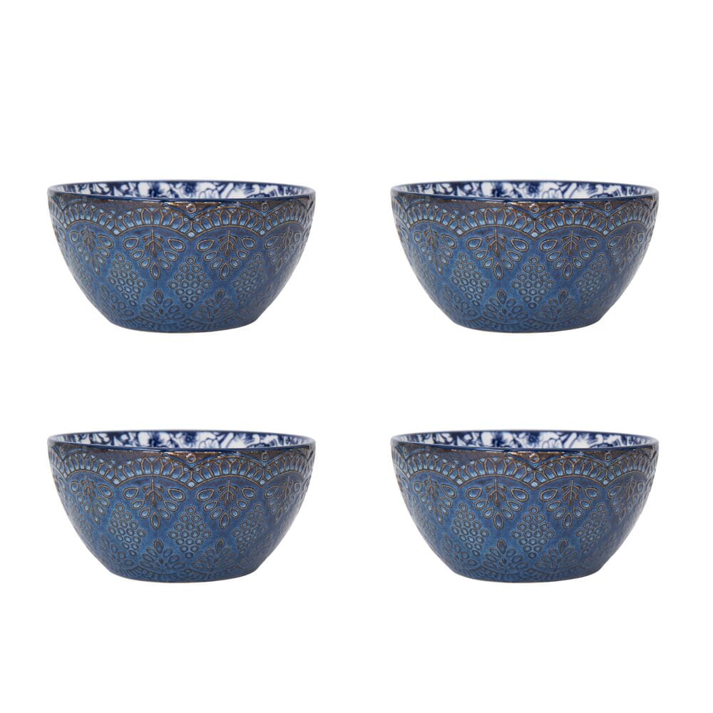 Gabriela Blue 16 Piece Dinnerware Set. Service for 4