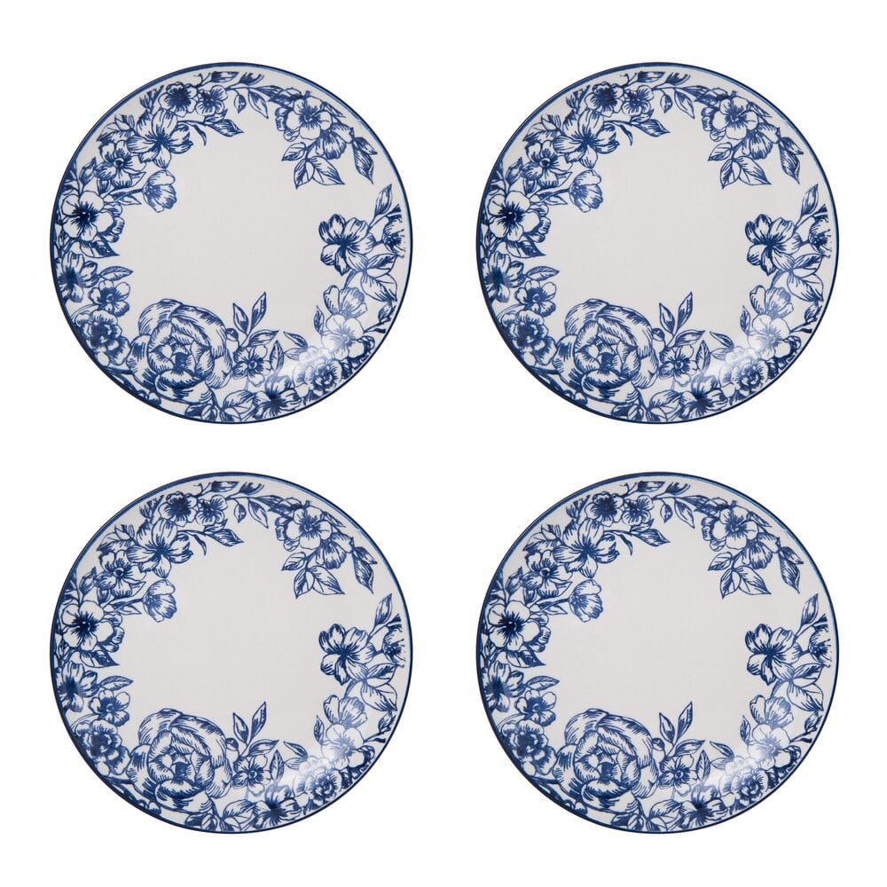 Gabriela Blue 16 Piece Dinnerware Set. Service for 4