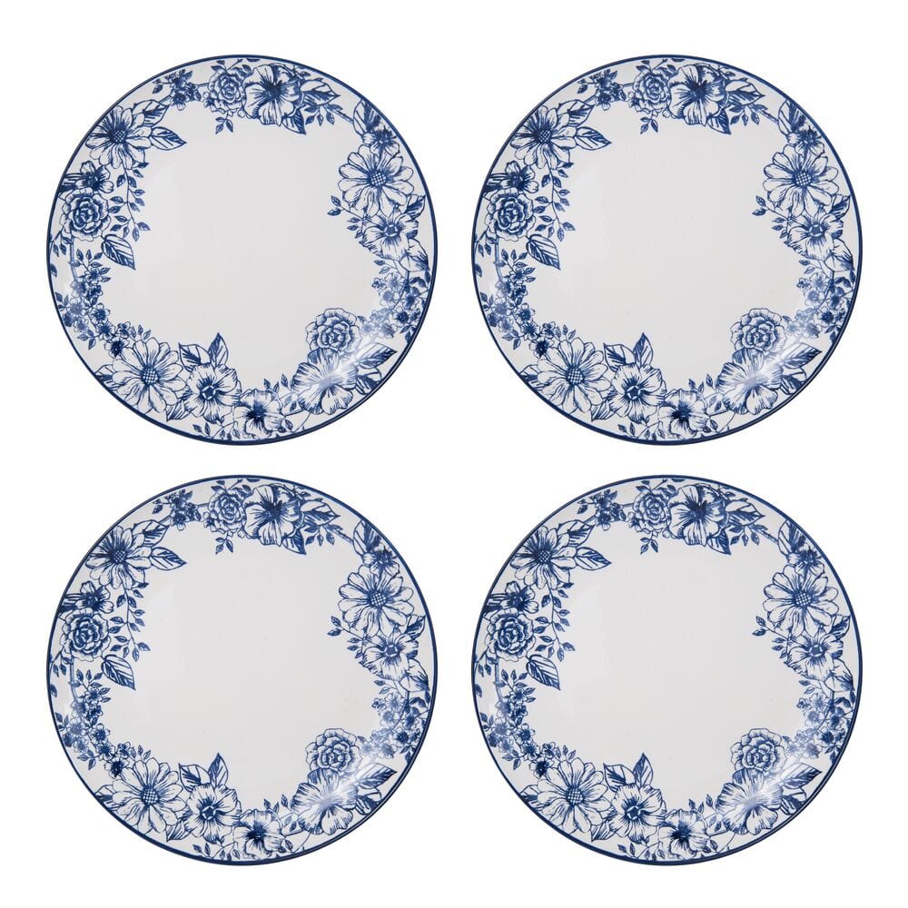 Gabriela Blue 16 Piece Dinnerware Set. Service for 4