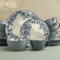Gabriela Blue 16 Piece Dinnerware Set. Service for 4