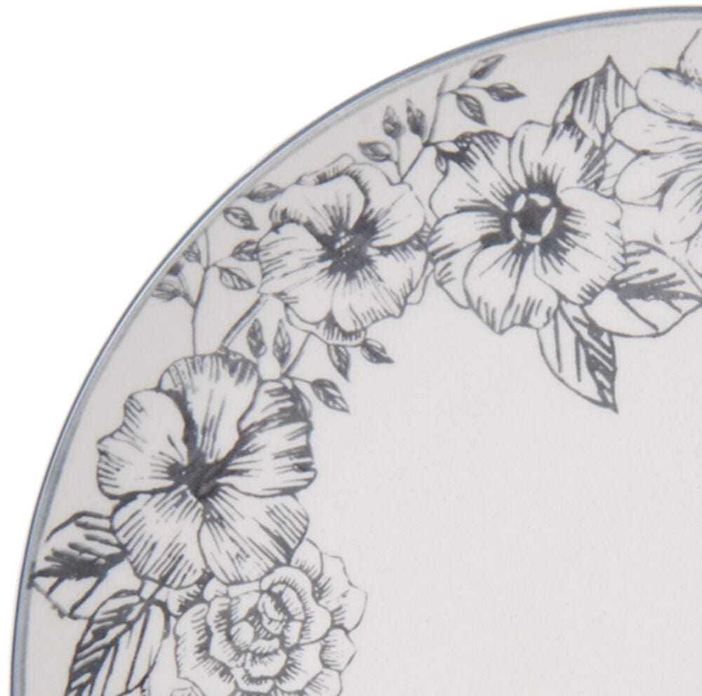 Gabriela Gray 16 Piece Dinnerware Set. Service for 4