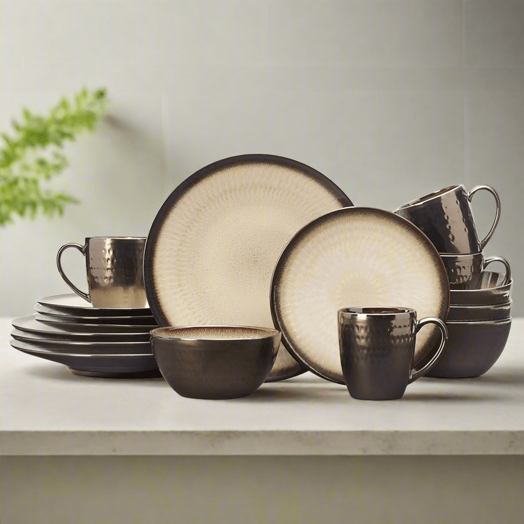 Anastasia Cream 16 Piece Dinnerware Set. Service for 4