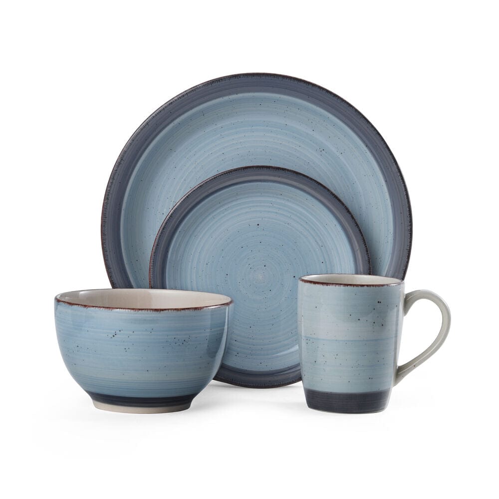 Sadie Blue 16 Piece Dinnerware Set. Service for 4
