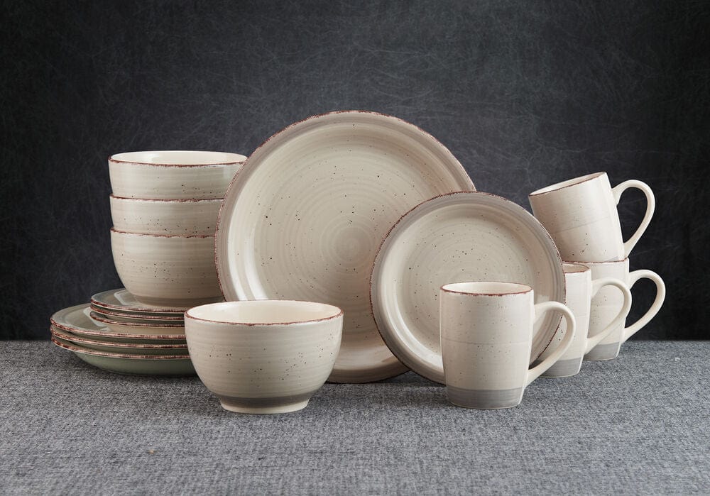 Sadie Cream 16 Piece Dinnerware Set. Service for 4