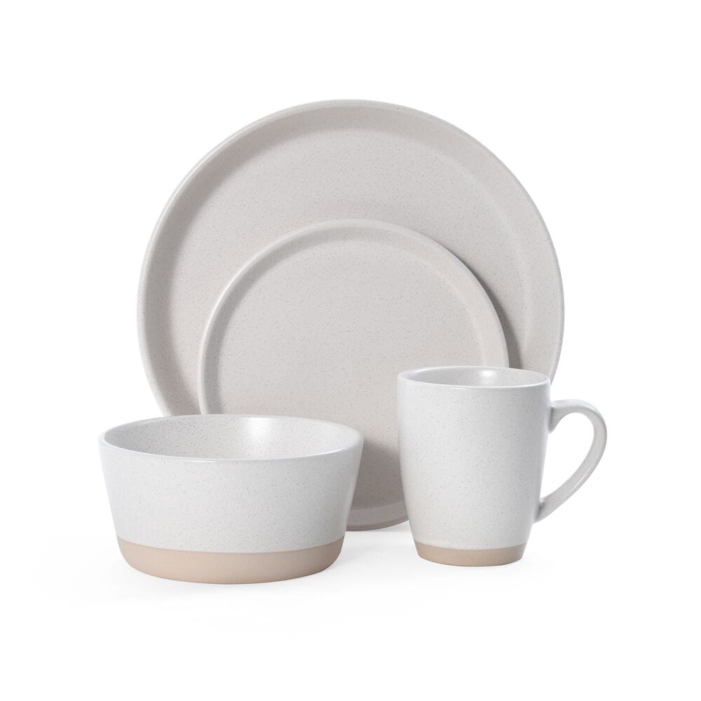 Hudson Beige 16 Piece Dinnerware Set. Service for 4