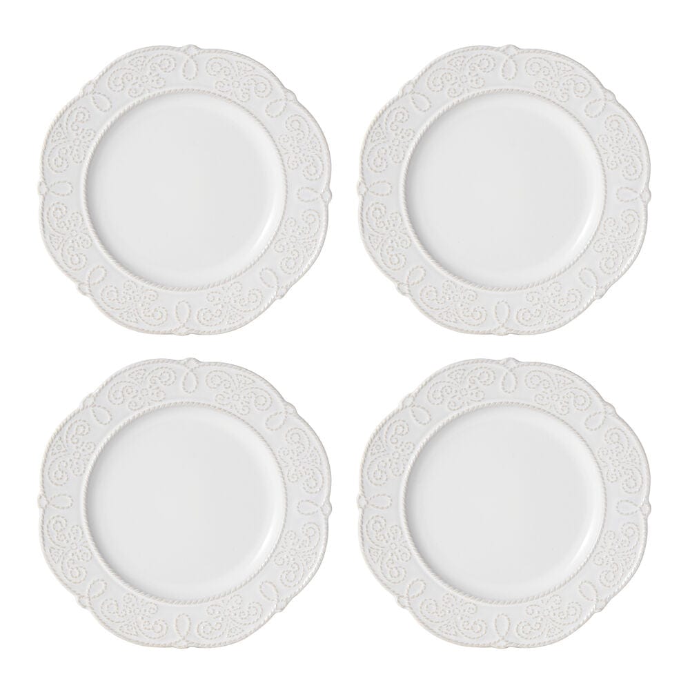 Abby White 16 Piece Dinnerware Set. Service for 4