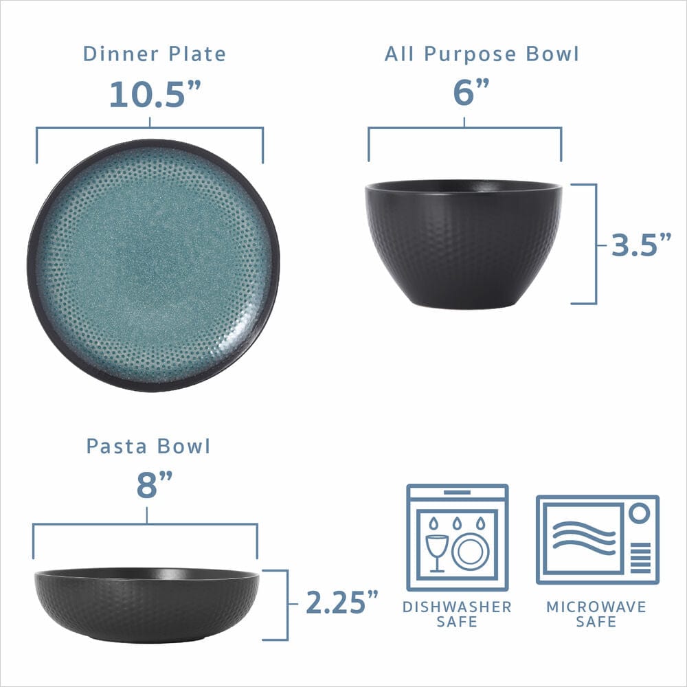 Maddox 12 Piece Dinnerware Set. Service for 4