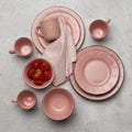 Flamingo Pink 16 Piece Dinnerware Set. Service for 4