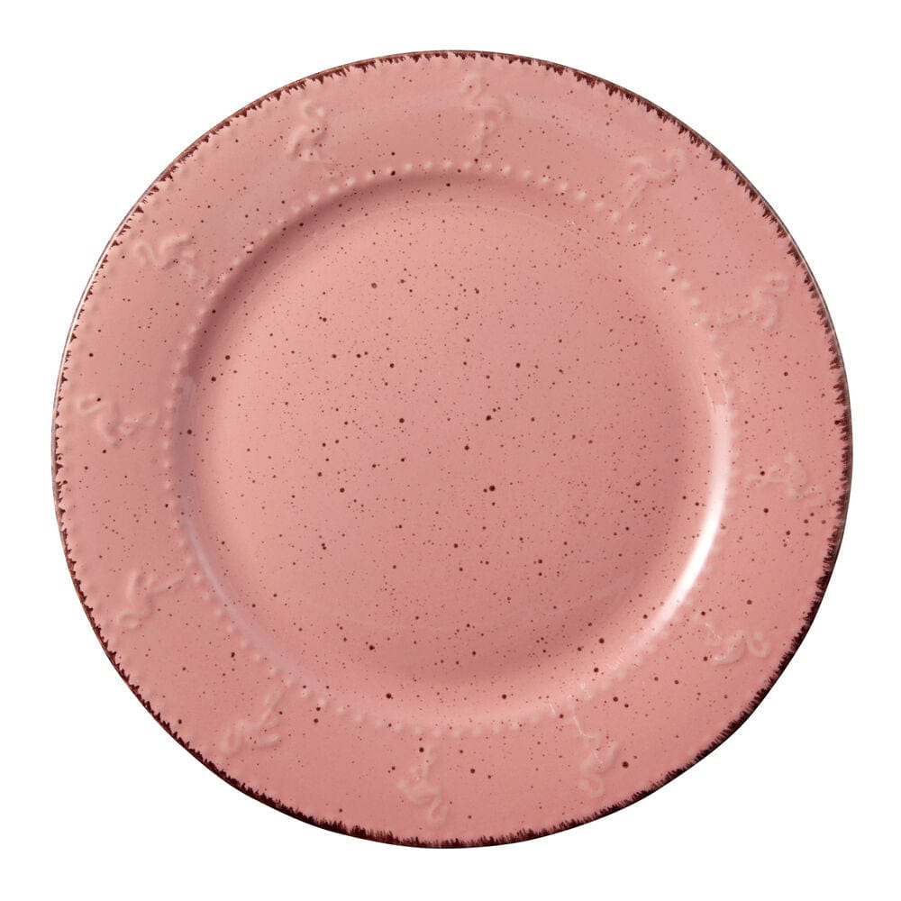 Flamingo Pink 16 Piece Dinnerware Set. Service for 4