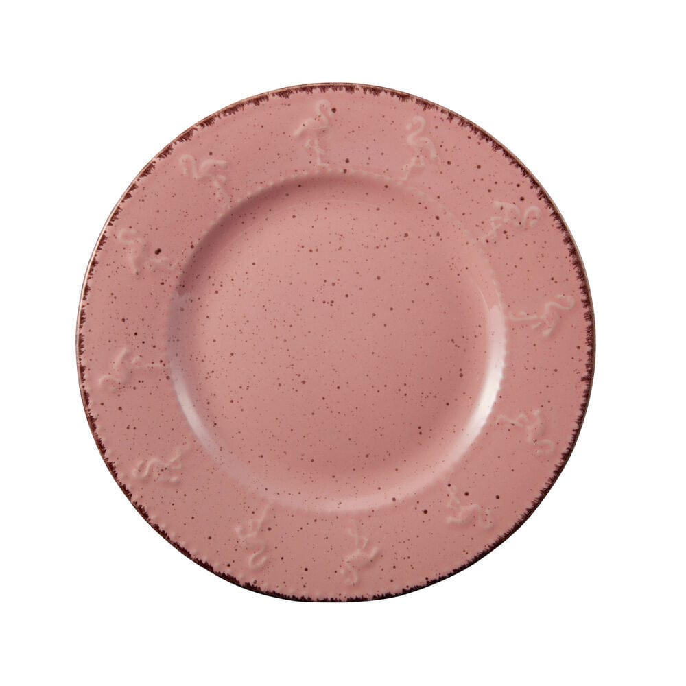 Flamingo Pink 16 Piece Dinnerware Set. Service for 4