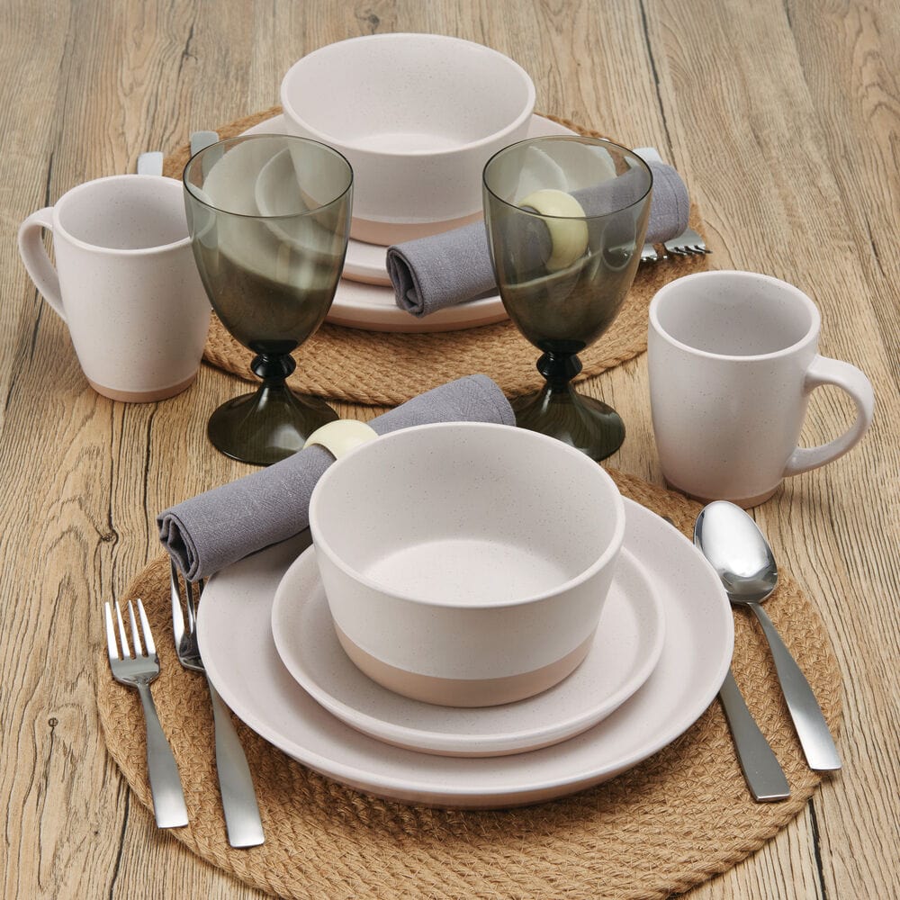 Hudson Beige 16 Piece Dinnerware Set. Service for 4