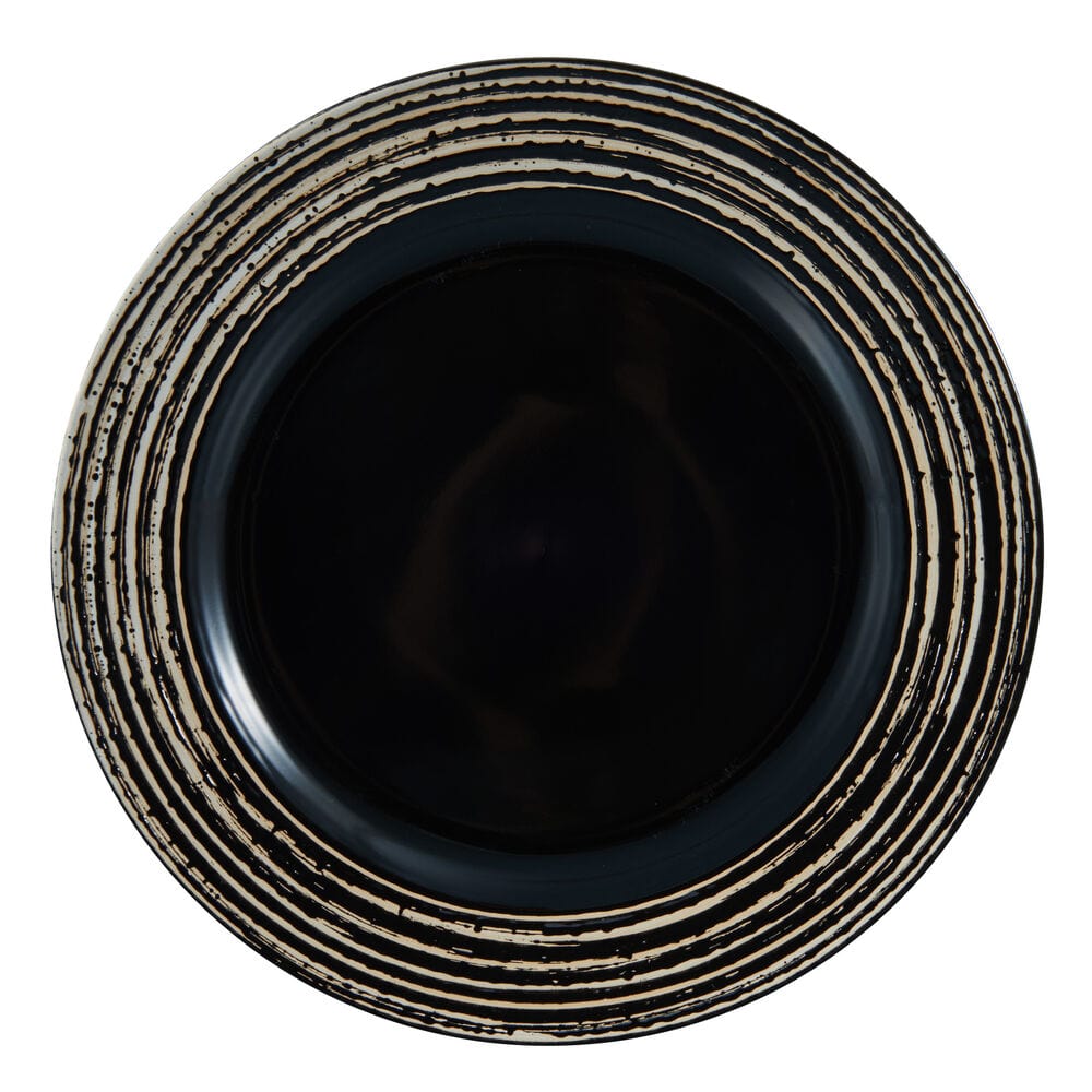 Bryson Black 16 Piece Dinnerware Set. Service for 4