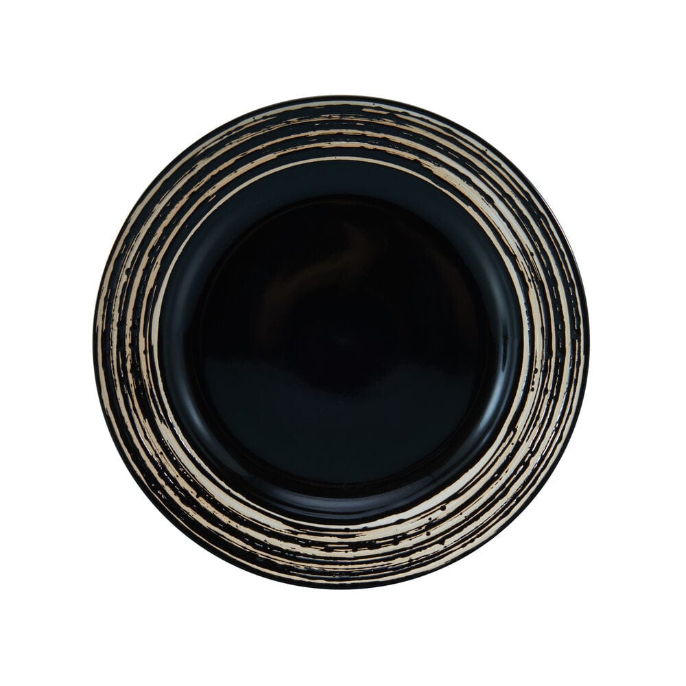 Bryson Black 16 Piece Dinnerware Set. Service for 4