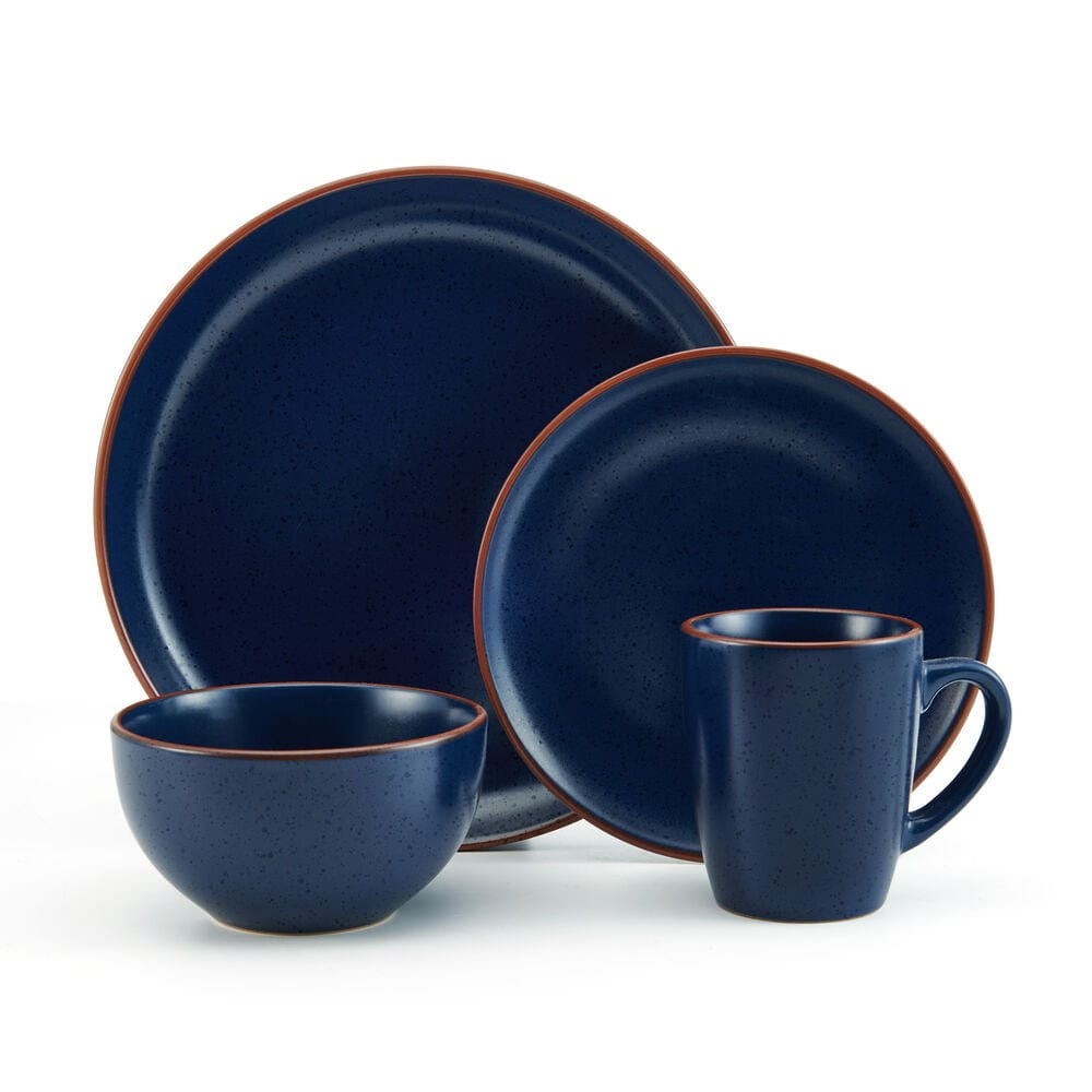 Hunter Blue 16 Piece Dinnerware Set. Service for 4