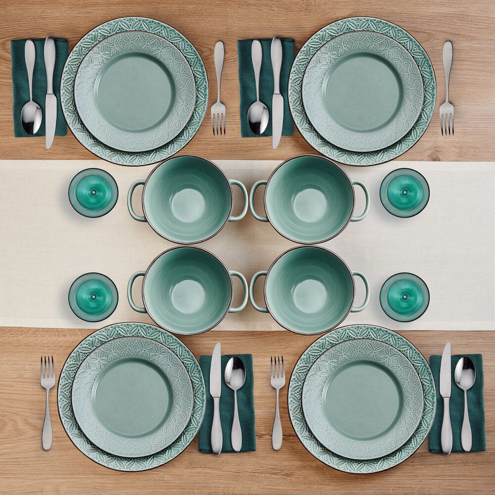Kori Sage 12 Piece Dinnerware Set. Service for 4