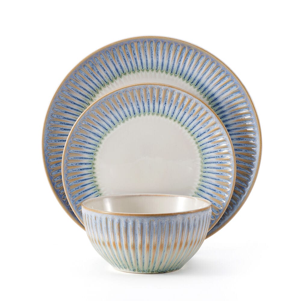 Hensley Blue 12 Piece Dinnerware Set. Service for 4