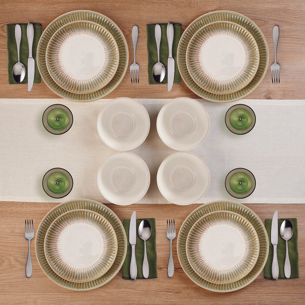 Hensley Green 12 Piece Dinnerware Set. Service for 4