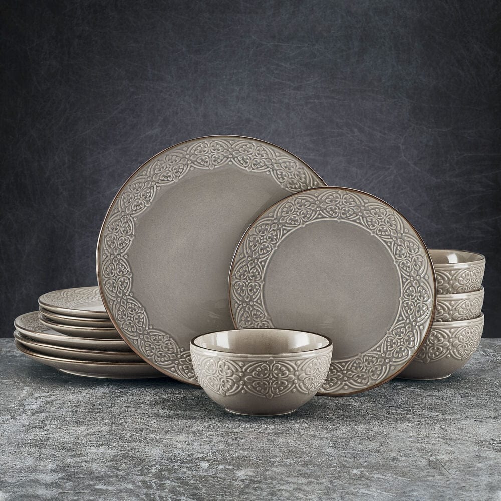 Emma 12 Piece Dinnerware Set. Service for 4
