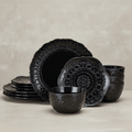 Chateau Midnight 12 Piece Dinnerware Set. Service for 4