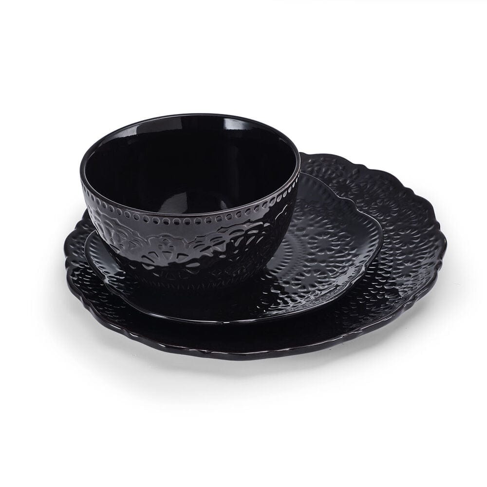 Chateau Midnight 12 Piece Dinnerware Set. Service for 4