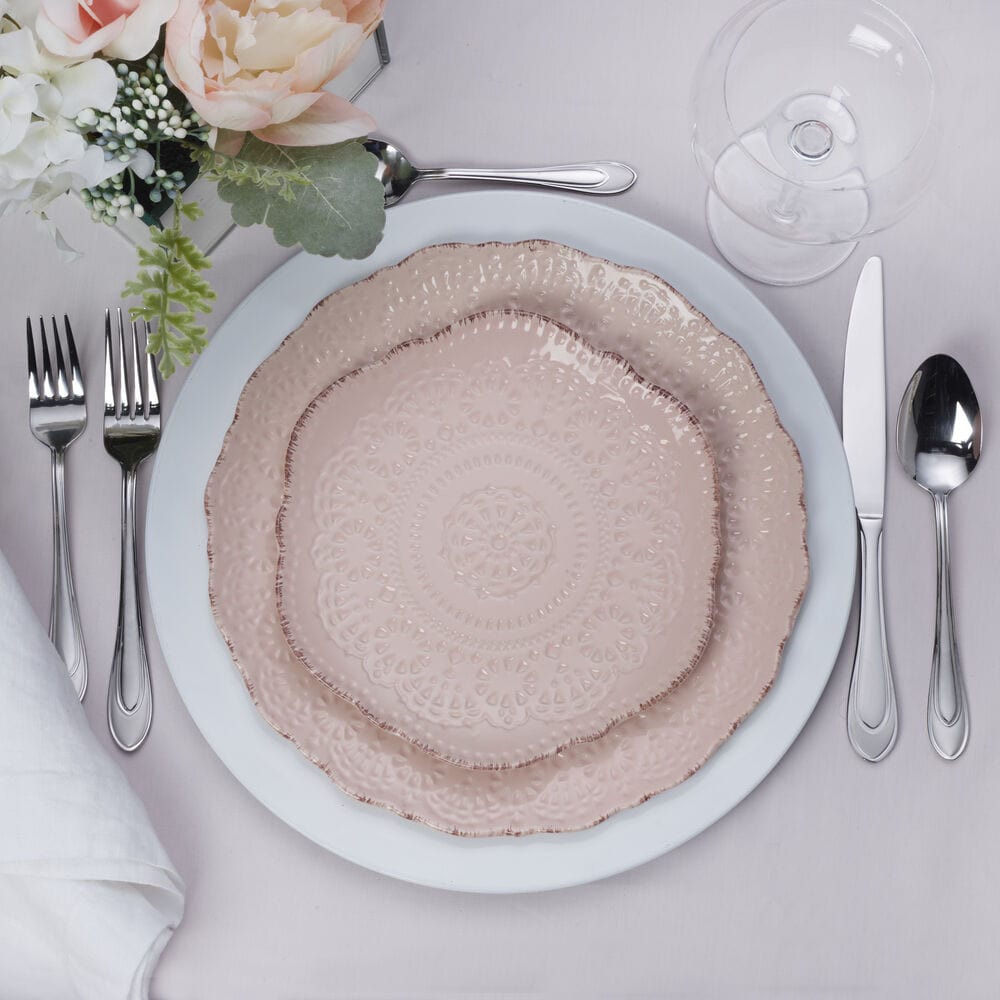 Chateau Pink 12 Piece Dinnerware Set. Service for 4