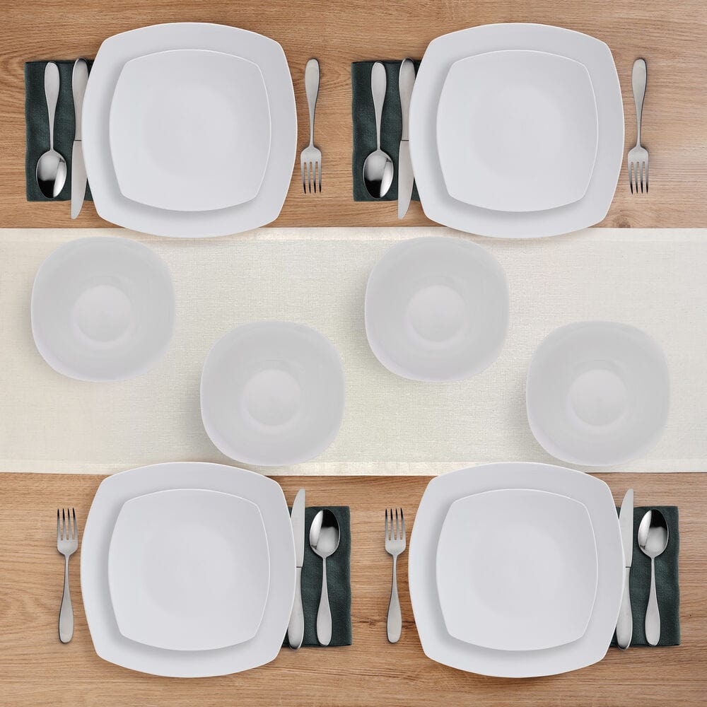 Tara 12 Piece Dinnerware Set. Service for 4
