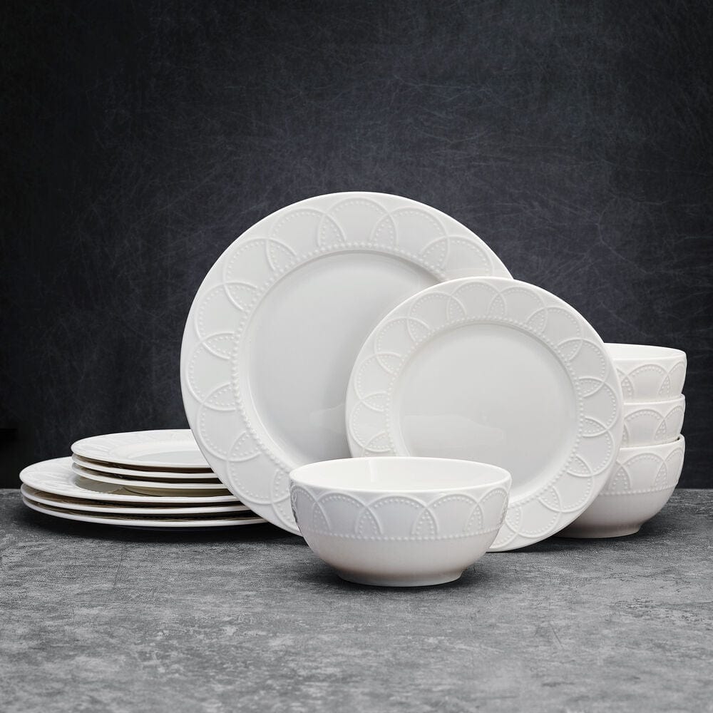 Jules 12 Piece Dinnerware Set. Service for 4