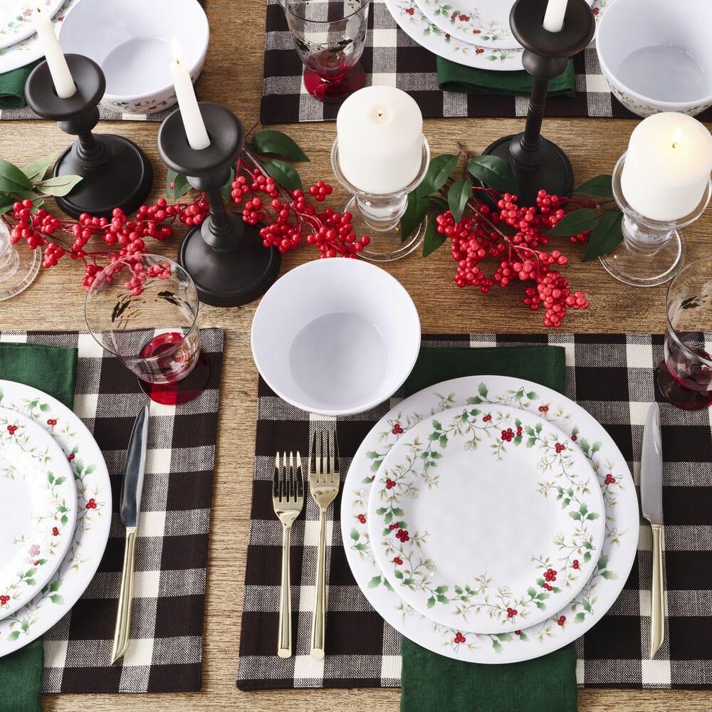 Winterberry® Melamine 24 Piece Dinnerware Set. Service for 8