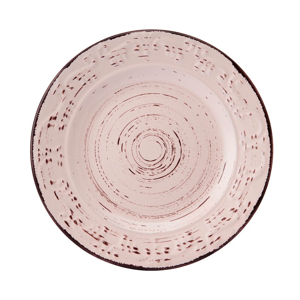Trellis Pink 12 Piece Dinnerware Set. Service for 4