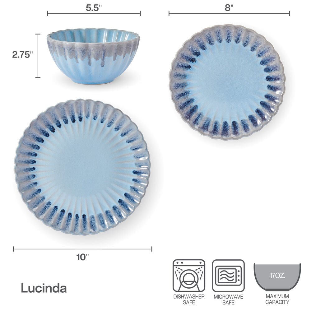 Lucinda 12 Piece Dinnerware Set. Service for 4