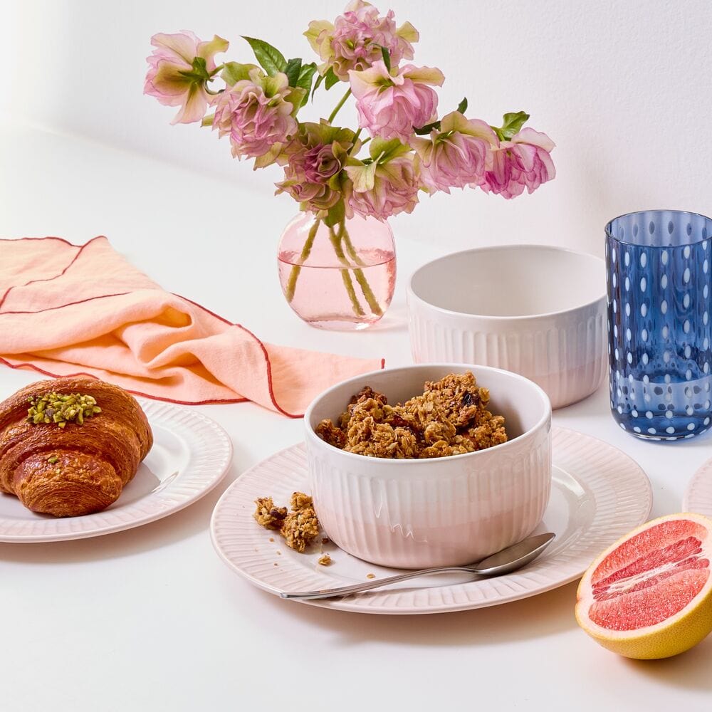 Darbie Angell Rising Up Blush 12 Piece Dinnerware Set. Service for 4