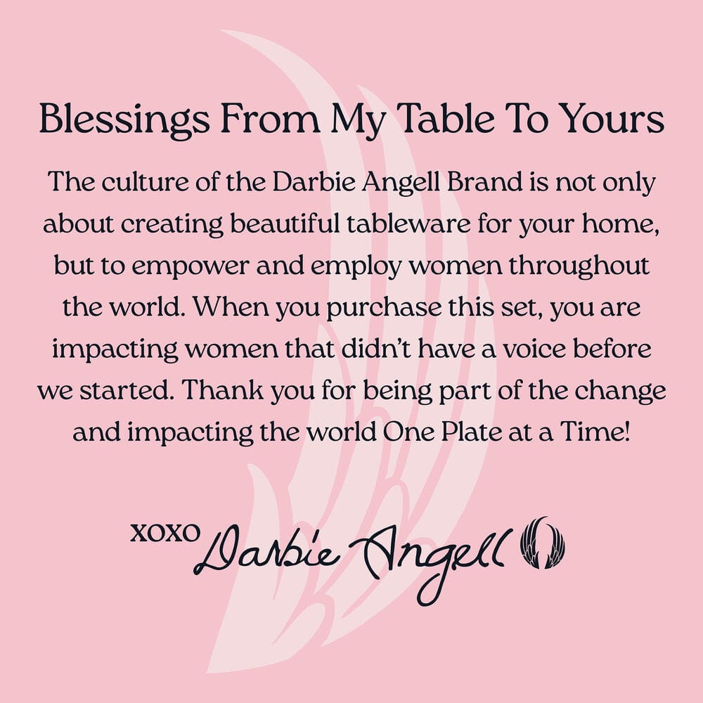 Darbie Angell Rising Up Blush 12 Piece Dinnerware Set. Service for 4