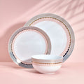 Darbie Angell Golden Charm Metallic 12 Piece Dinnerware Set. Service for 4