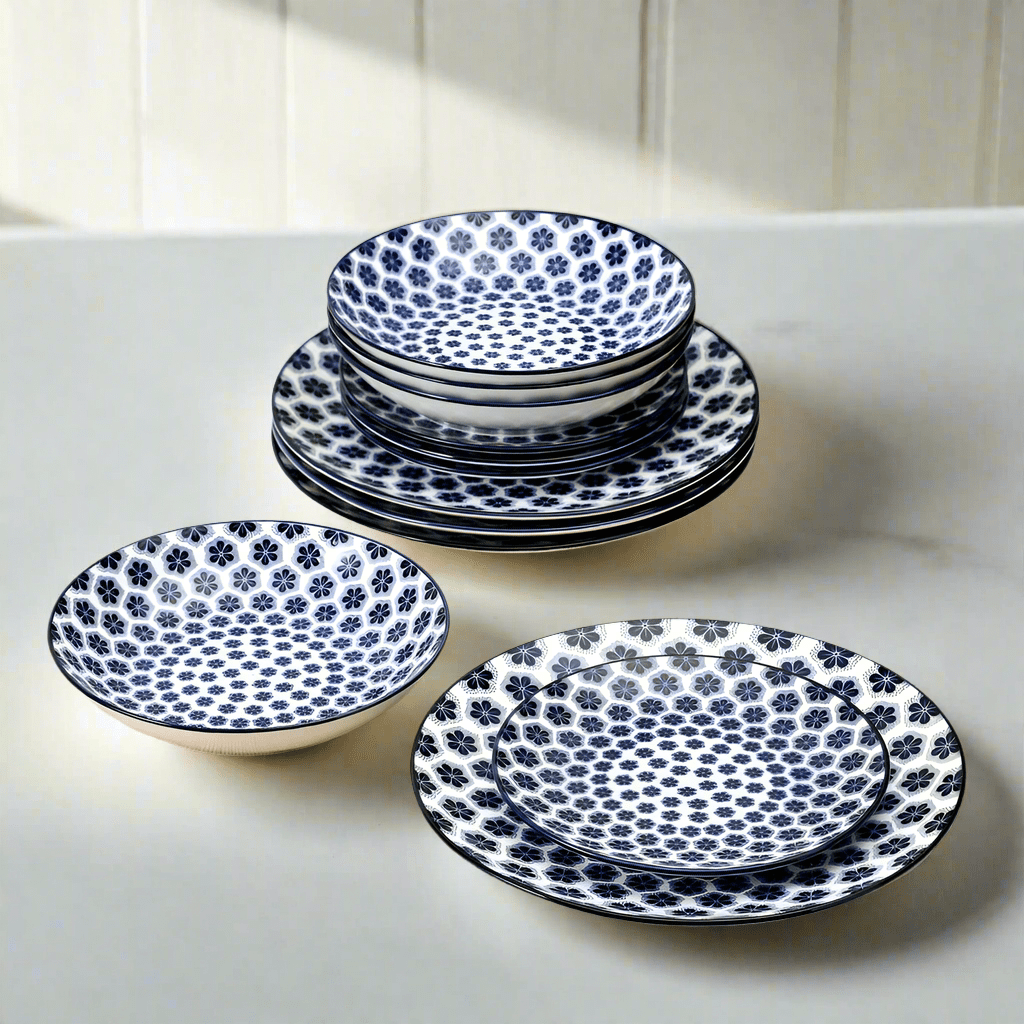 Blooming Delight 12 Piece Dinnerware Set. Service for 4