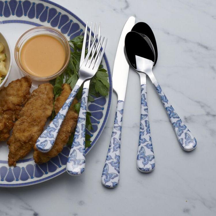 Dolly Parton Mosaic Butterfly 20 Piece Flatware Set. Service for 4
