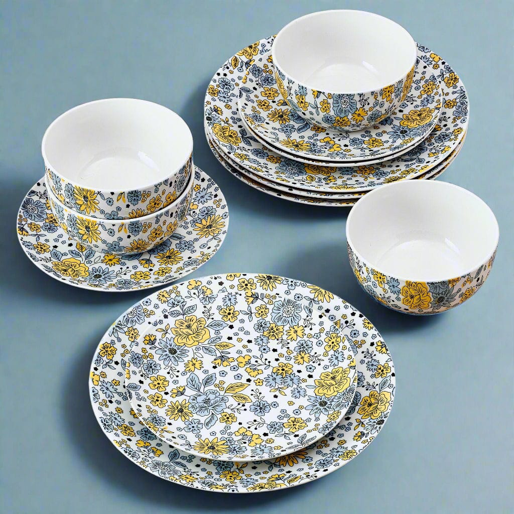 Vibrant Garden 12 Piece Dinnerware Set. Service for 4