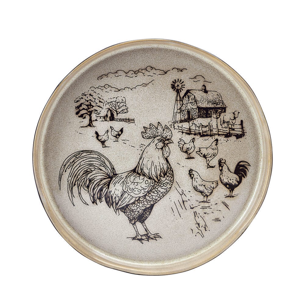 Farmyard Rooster 12 Piece Dinnerware Set. Service for 4