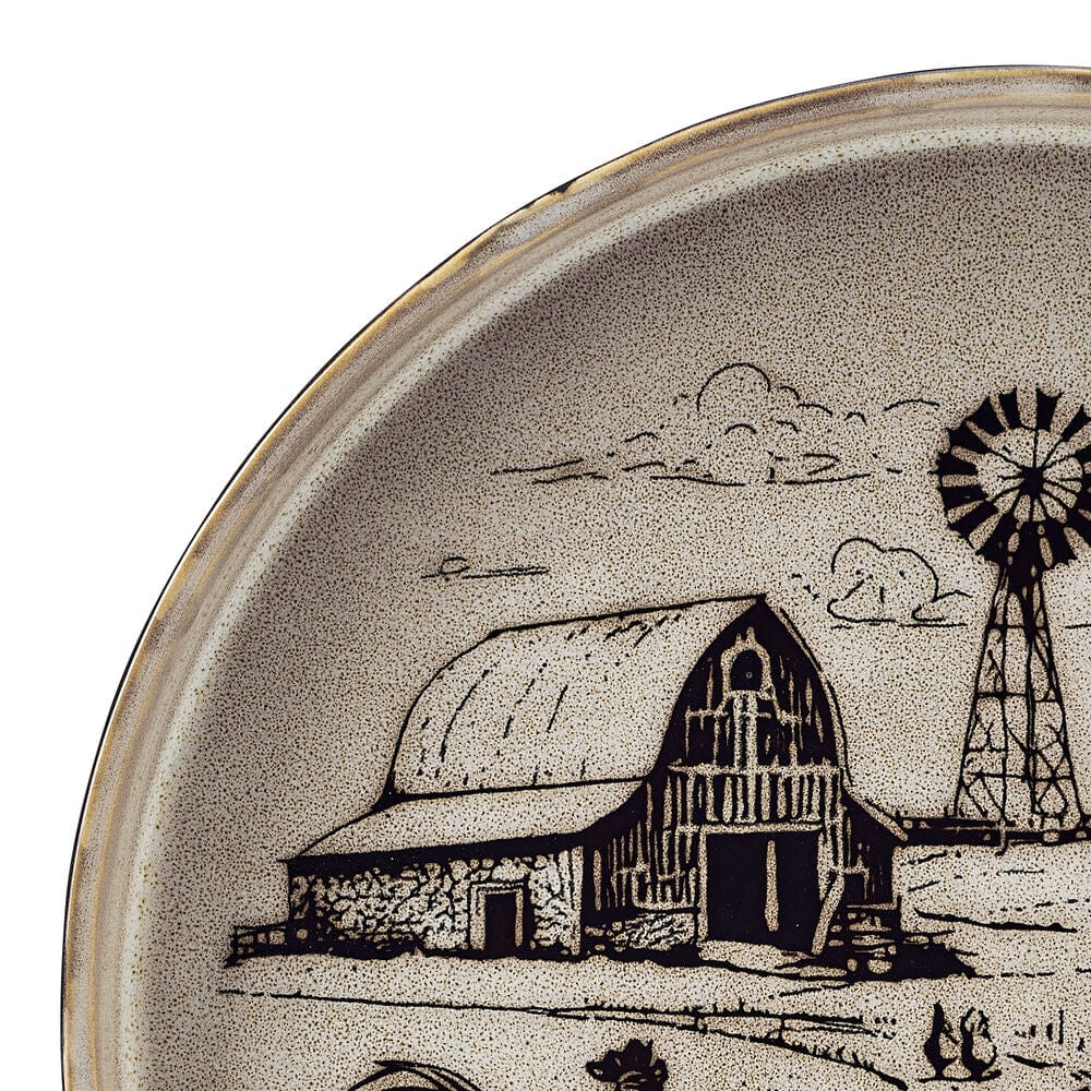 Farmyard Rooster 12 Piece Dinnerware Set. Service for 4