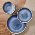 Glimmer Blue 12 Piece Dinnerware Set. Service for 4