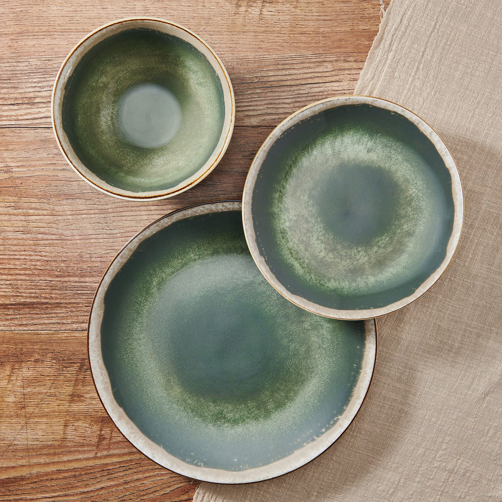 Glimmer Sage 12 Piece Dinnerware Set. Service for 4