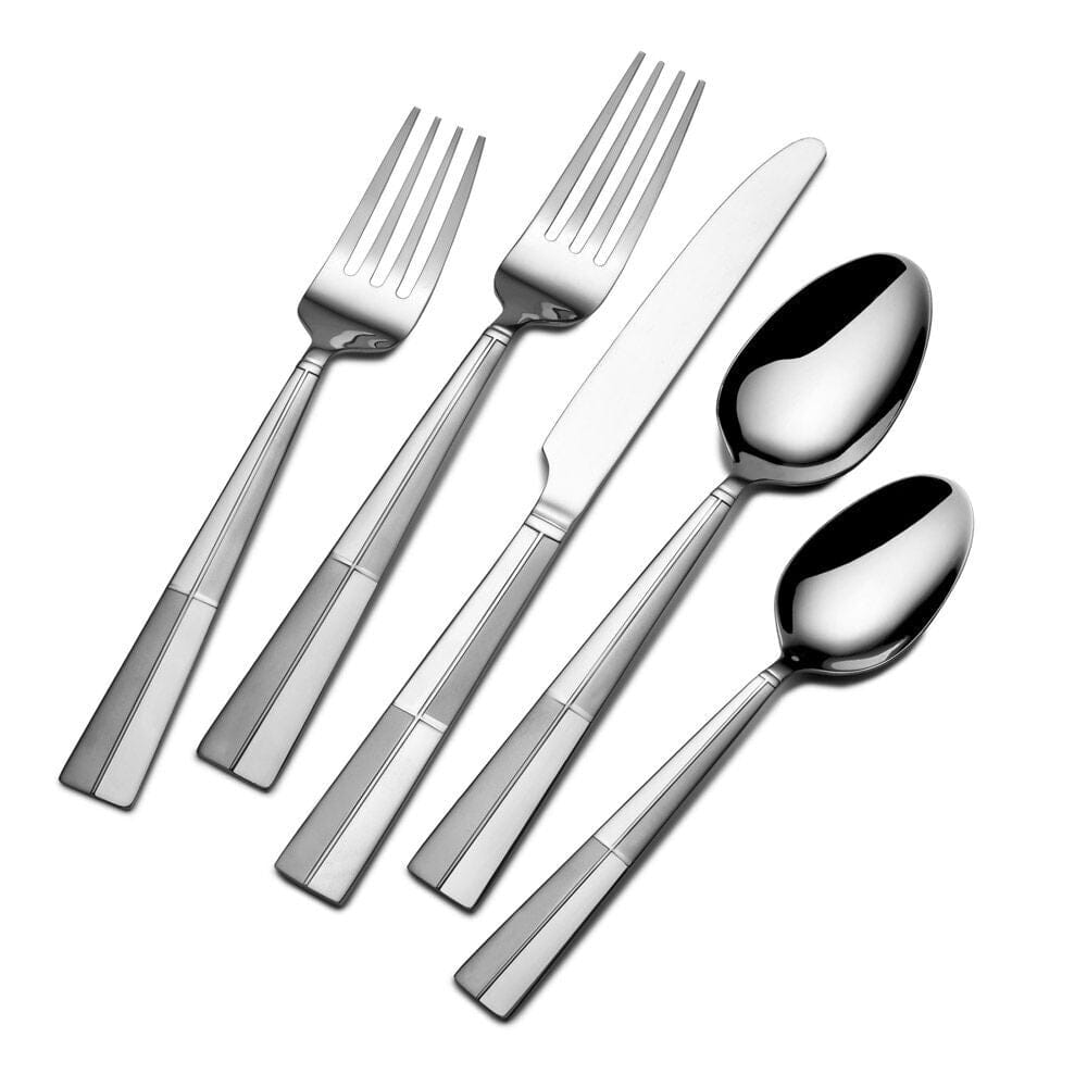 Arabesque Frost 42 Piece Flatware Set with Caddy. Service for 8