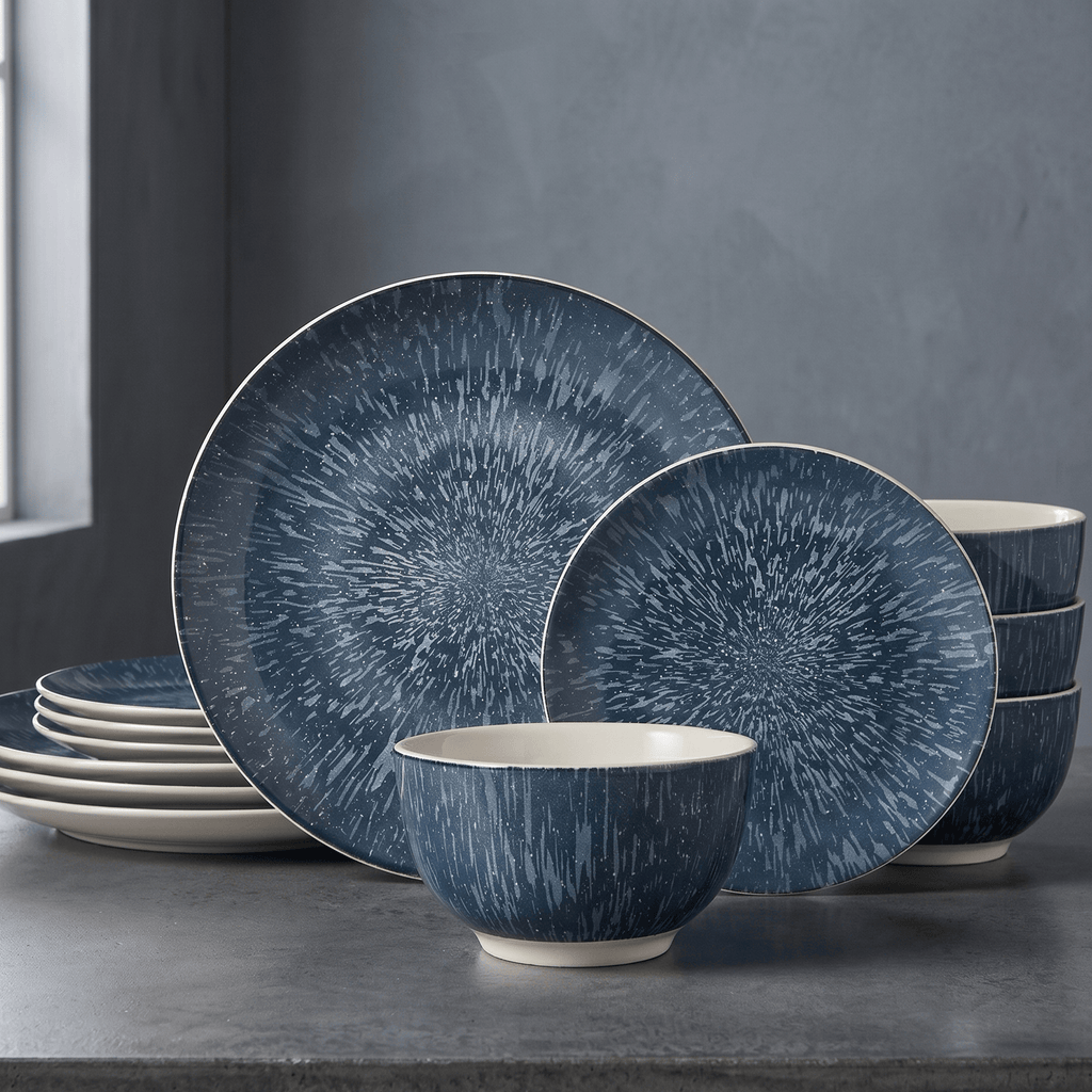 Mist 12 Piece Dinnerware Set. Service for 4